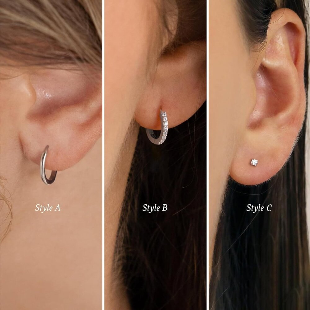 Versatile Gold Earring Stack Set - Stylish 3 Pair… - image 3